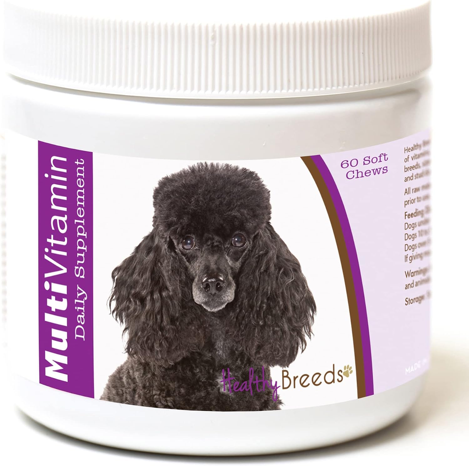 Healthy Breeds Poodle Multivitamínico Masticables Blandos 60 Unidades