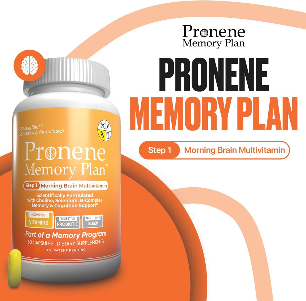 Pronene Memory Plan Morning Brain Multivitamin - Multivitamínico para la Memoria y Claridad Mental en Adultos 50+