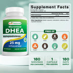DHEA 25 mg Micronizada, 180 Cápsulas - Best Naturals