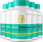 Neuro Defender - Complemento para el Cerebro, Memoria y Concentración, Fórmula Avanzada, 5 Envases