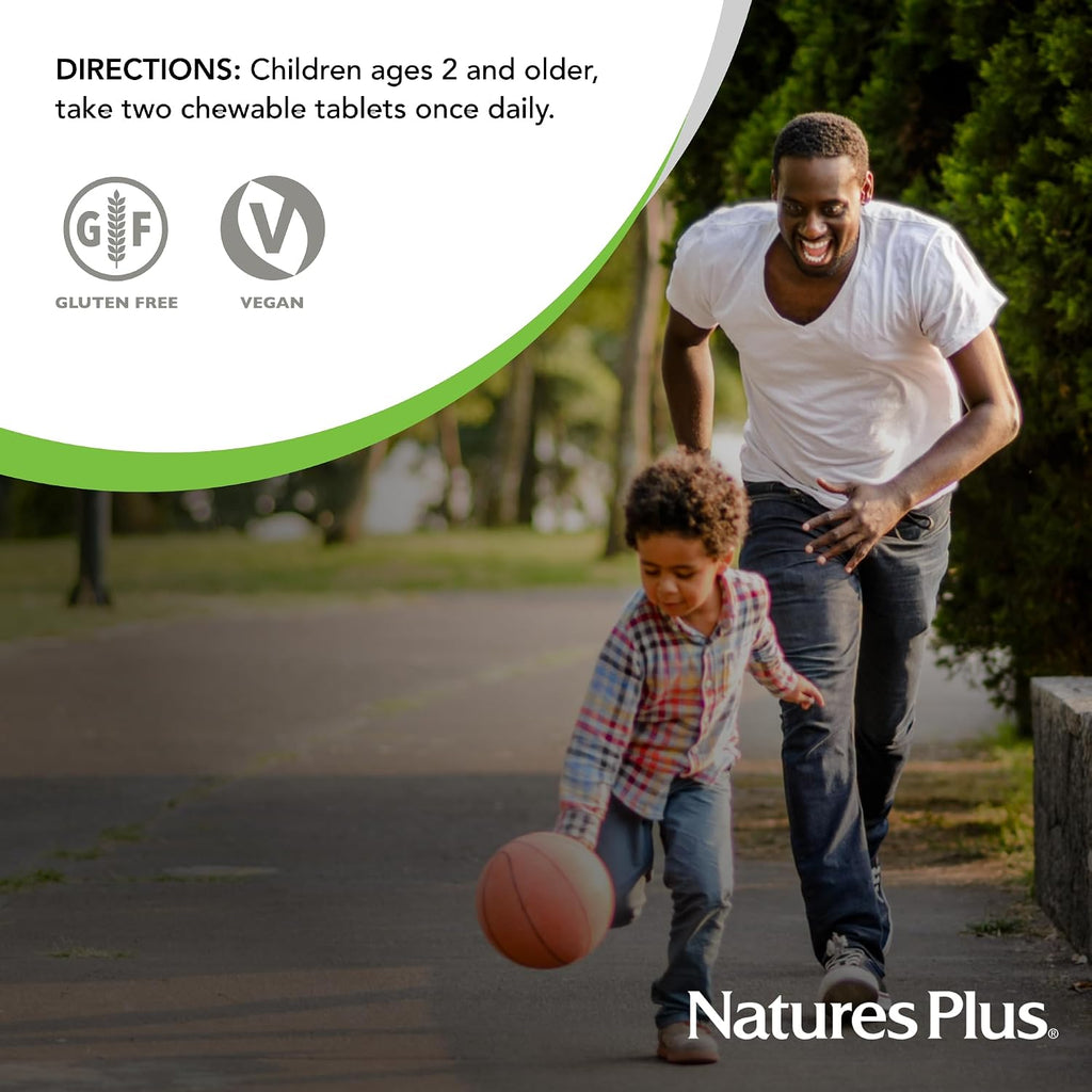 NaturesPlus Animal Parade Multivitamínico Masticable para Niños - Sabor Uva - 180 Comprimidos (Pack de 2)