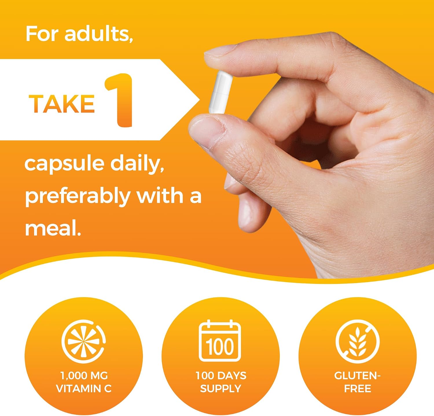 Vitamin World Vitamina C 1000 mg con Bioflavonoides, 100 Cápsulas