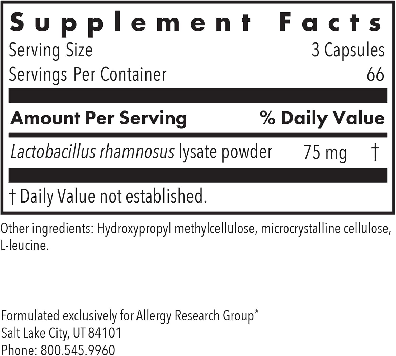 Allergy Research Group ImmunoBiotic Pro - Apoyo Inmunitario y Barrera Intestinal - 200 Cápsulas