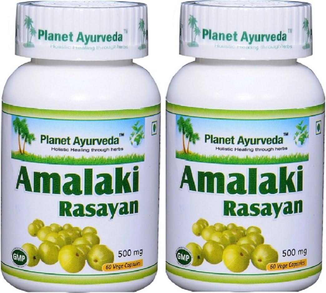 Planet Ayurveda Amlaki Rasayan, 500mg Cápsulas Vegetales - 2 Frascos