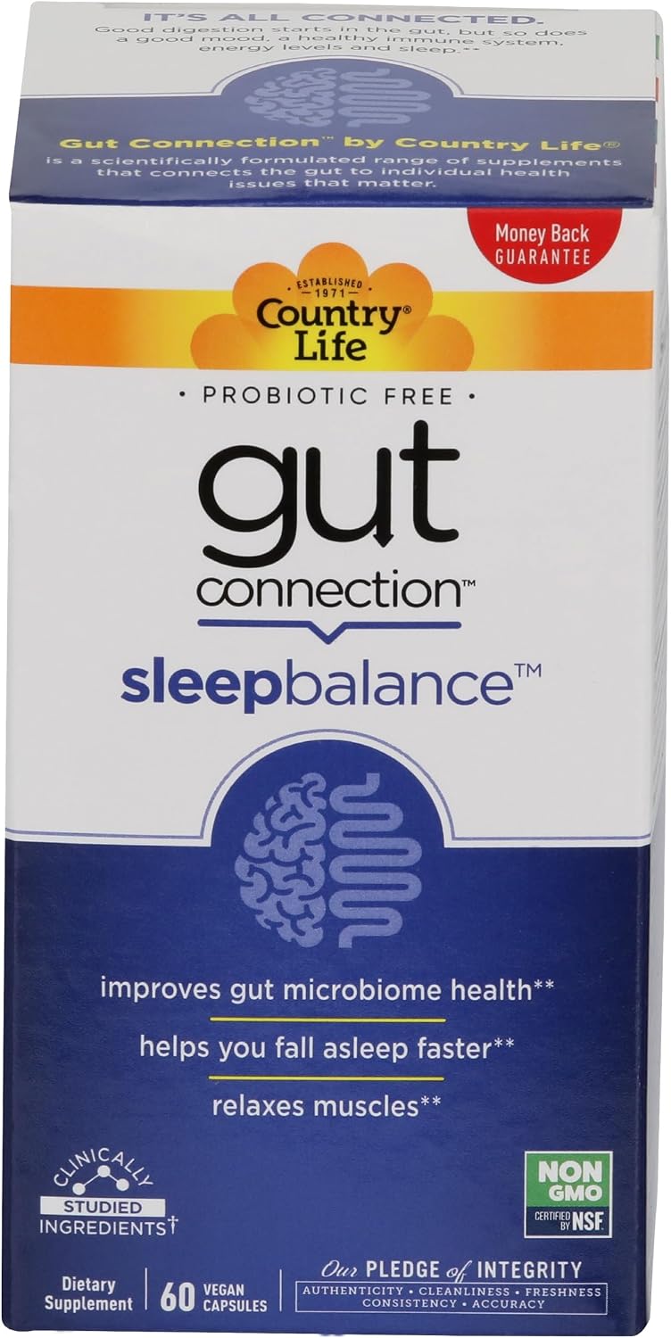 Country Life Sleep Gut Connection, 60 Comprimidos