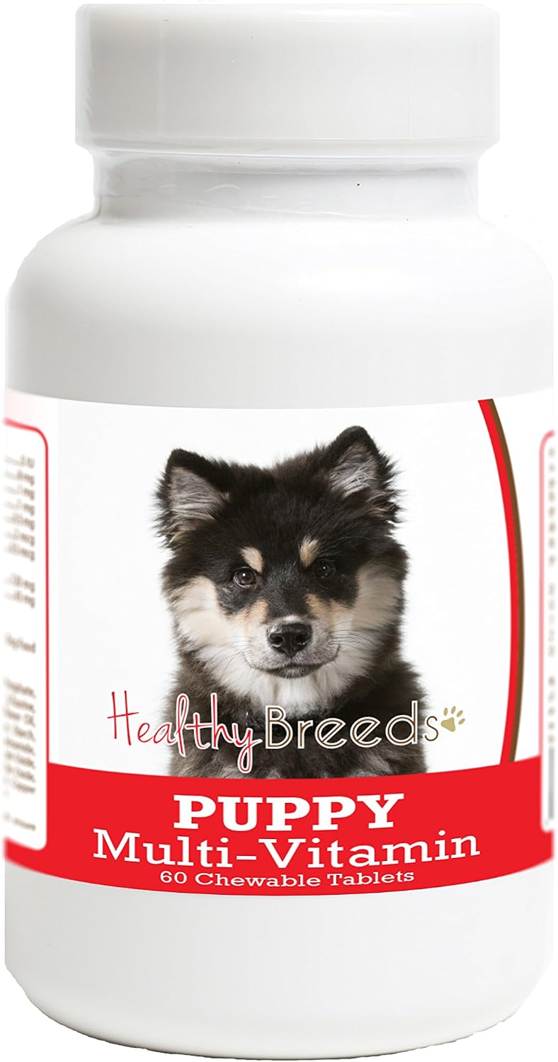 Healthy Breeds Multivitamínico para Cachorros de Lapphund Finlandés, 60 Comprimidos Masticables