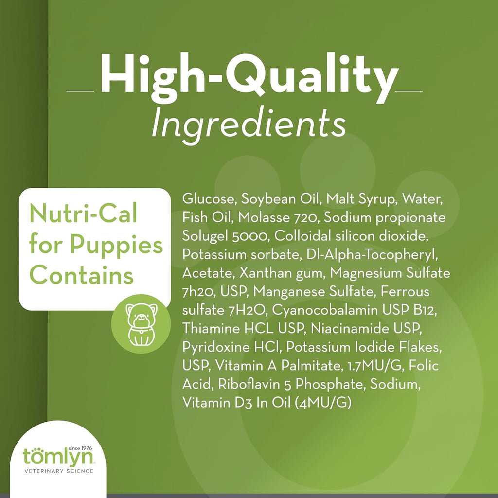 TOMLYN Nutri-Cal Gel Nutricional de Alto Contenido Calórico Sabor a Malta para Cachorros (Pack de 3)