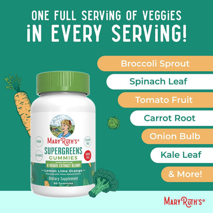 MaryRuth's Super Greens Gummies con Quercetina - 60 Gominolas Veganas Sin Azúcar – Image 8
