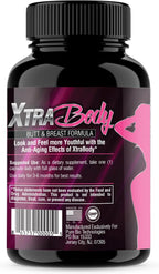 XtraBody Butt Enhancement and Breast Enlargement Supplement - Estrogen Enhancer - Increases Butt & Breast Size, Reduces Menstrual Symptoms & Provides an Extra Boost of Energy (1 Bottle=30 Capsules)