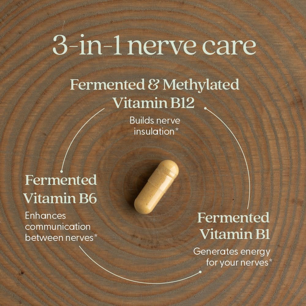 New Chapter Suplemento para la Salud Nerviosa con Vitaminas B1, B6 y B12 - 30 Cápsulas