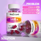 NATISLAND SAM-e con L-Tirosina y Complejo B Metilado Gominolas, 1200mg, 60 unidades