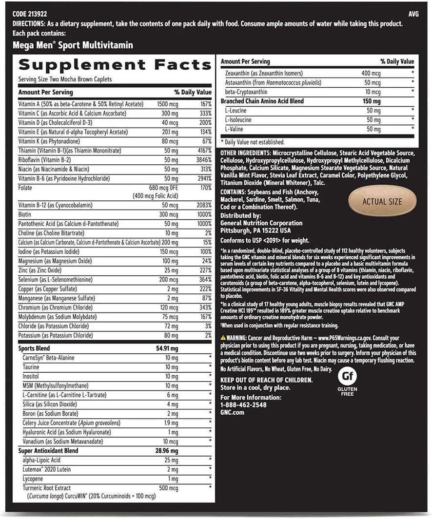 GNC AMP Men’s Strength Vitapak Program, 30 Días