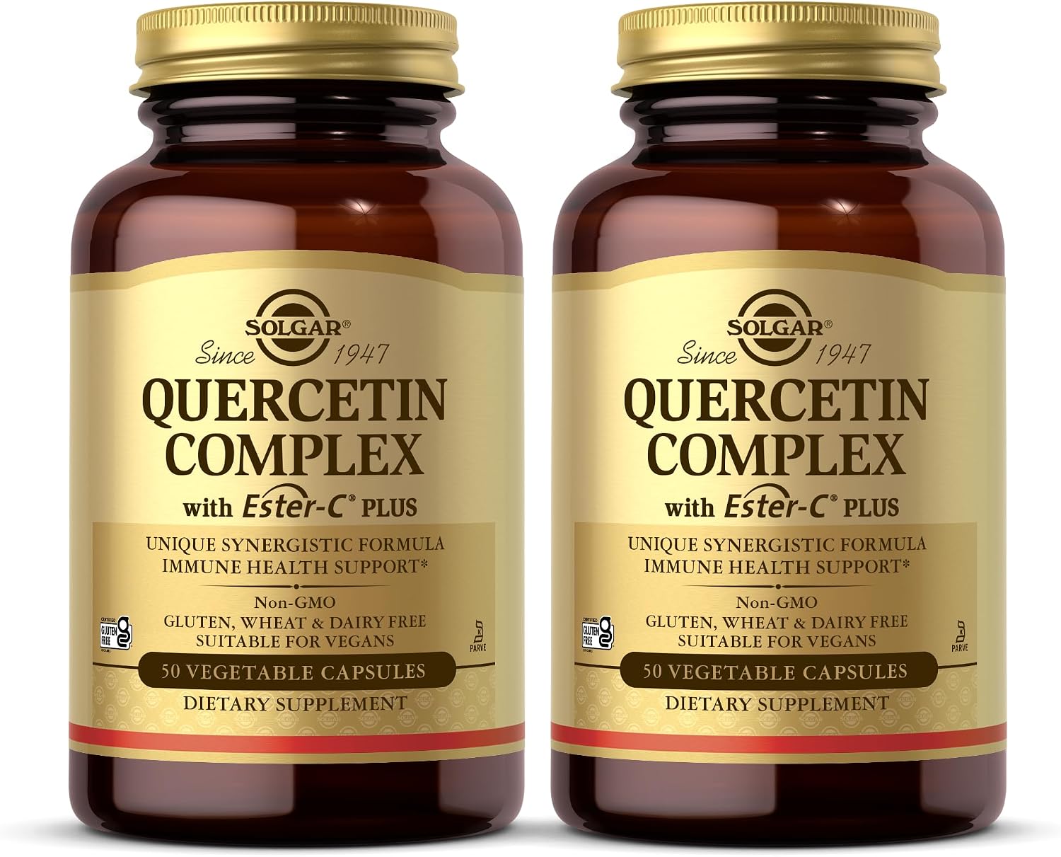 Solgar Quercetin Complex con Ester-C Plus - 50 Vegetable Capsules (Pack of 2) - Immune Support