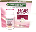 Nature's Bounty Suplemento para el Cabello con Biotina, Silicio y Arginina, 90 Cápsulas