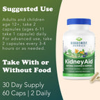 Ridgecrest Herbals KidneyAid - Suplemento de apoyo renal (60 cápsulas)