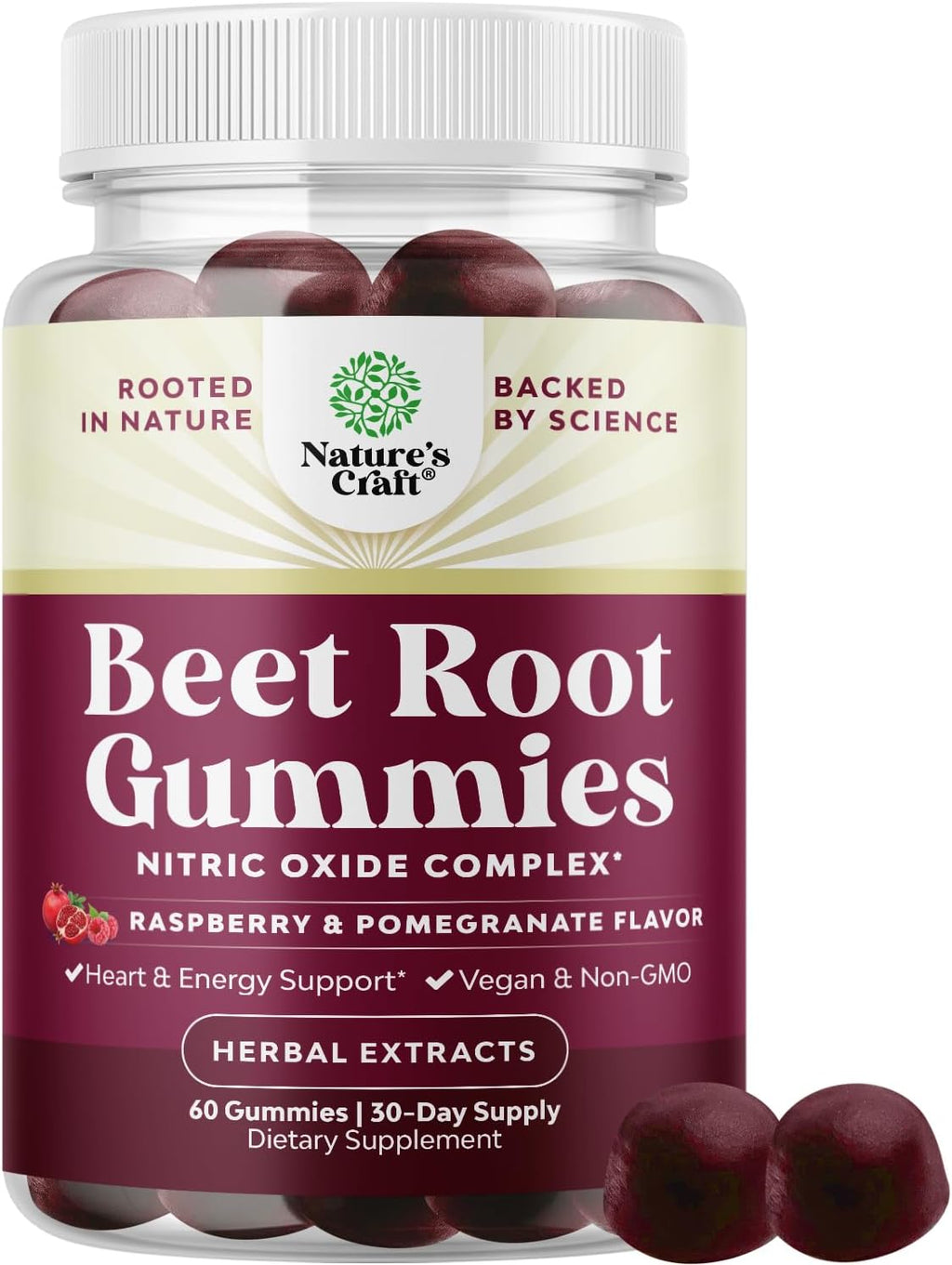 Gominolas de Remolacha Flow Boosting con Granada, Uva y Vitamina B12 - 60 Gominolas Veganas