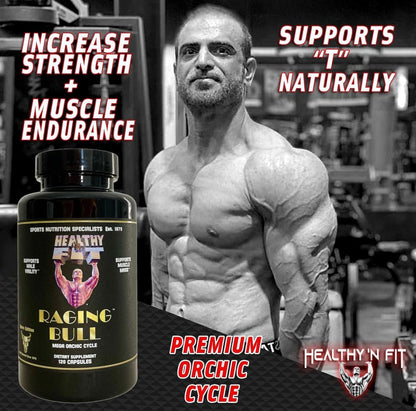 Healthy 'N Fit Raging Bull Mega Orchic - 120 Cápsulas (40 Días) Glándula Testicular Cruda Premium, Apoyo Natural para la – Image 5