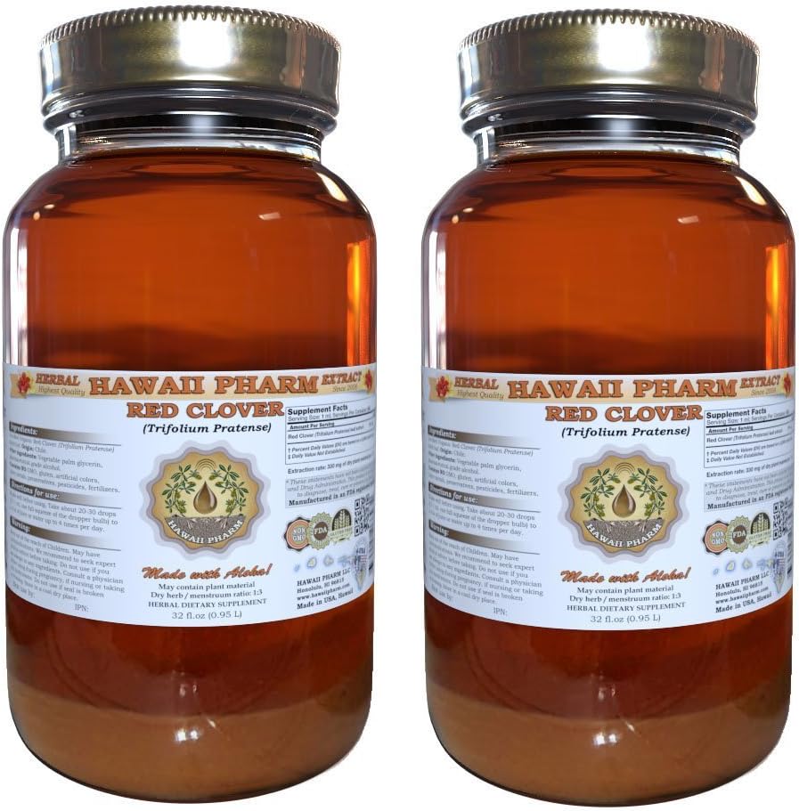 HawaiiPharm Red Clover (Trifolium Pratense) Liquid Extract, 118 ml