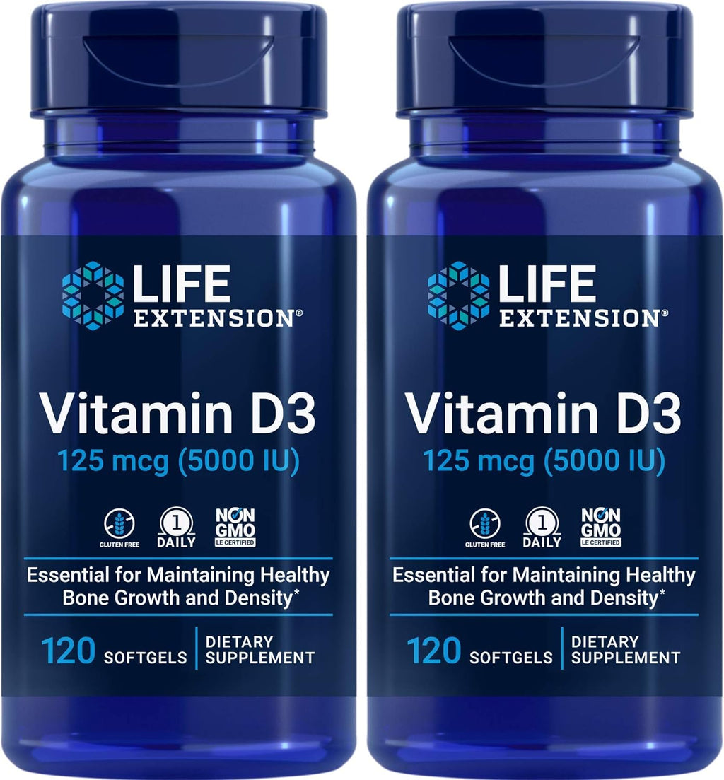 Life Extension Vitamina D3 5000 IU, 120 Softgels