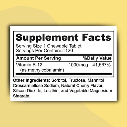 Zaytun Halal Vitamina B12 1000mcg - – Reducción del cansancio y la fatiga: Al apoyar el metabolismo energético, – Image 2