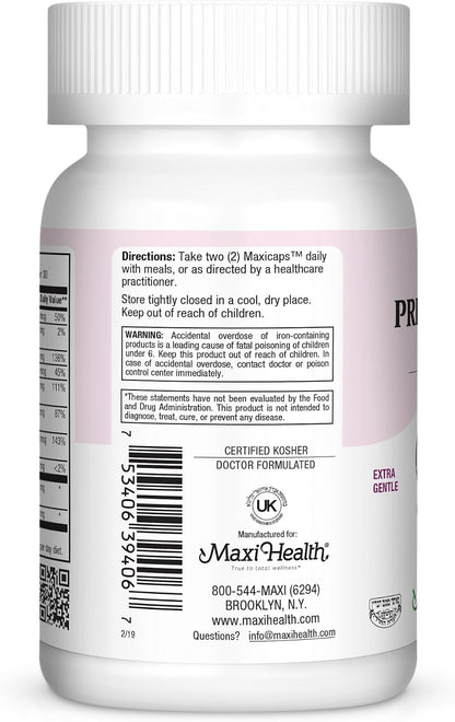Maxi Health Vitaminas Prenatales con – Complejo B (B1, B2, B3, B5, B6, B12): Cada una desempeña un papel en el – Image 4