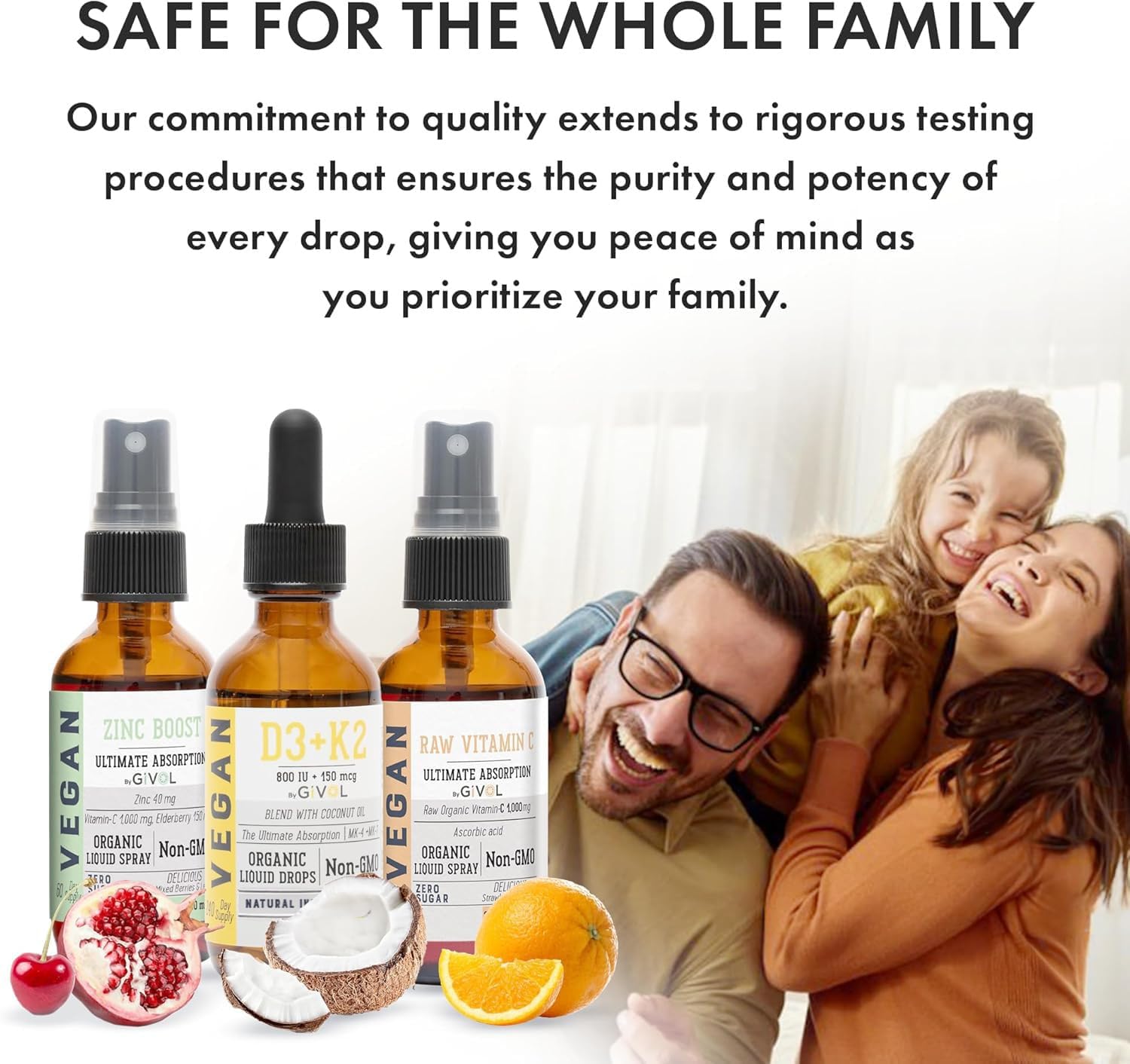 GIVOL Complejo de Vitaminas C, D3, K2 y Zinc Picolinato - Spray Líquido - 180 Días de Suministro