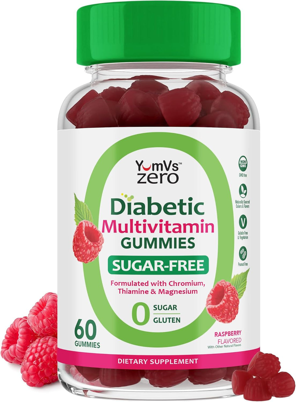 YUM-V'S Multivitamin Gummies Sin Azúcar – Gomitas Multivitamínicas Keto-Friendly – 60 Unidades