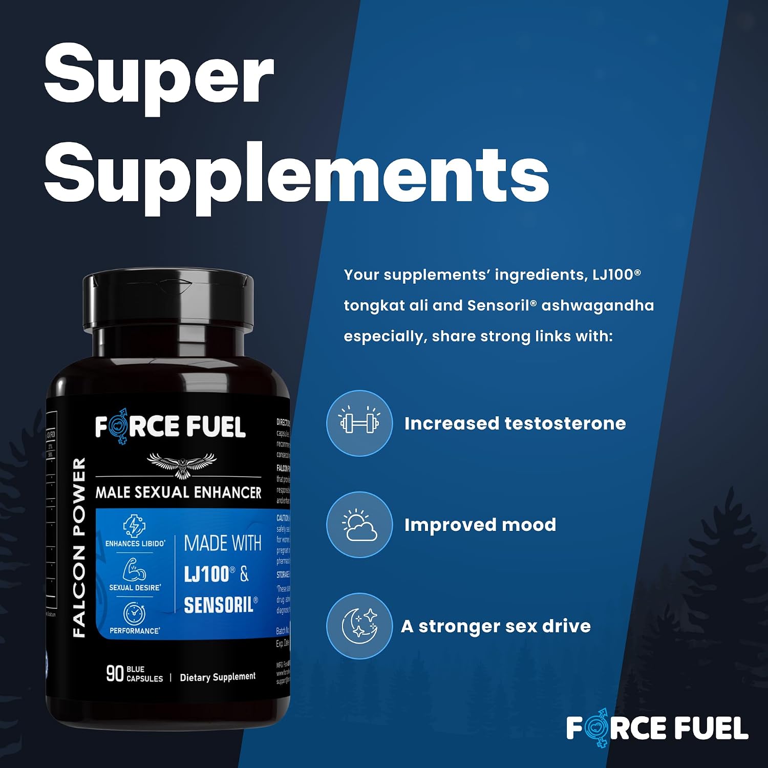 Falcon Power - Complemento Herbal para Hombres (90 Cápsulas)