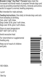 Breeder's Edge Oxy Mate Prenatal Vitamins for Dogs & Cats, Soft Chews - 60 Count