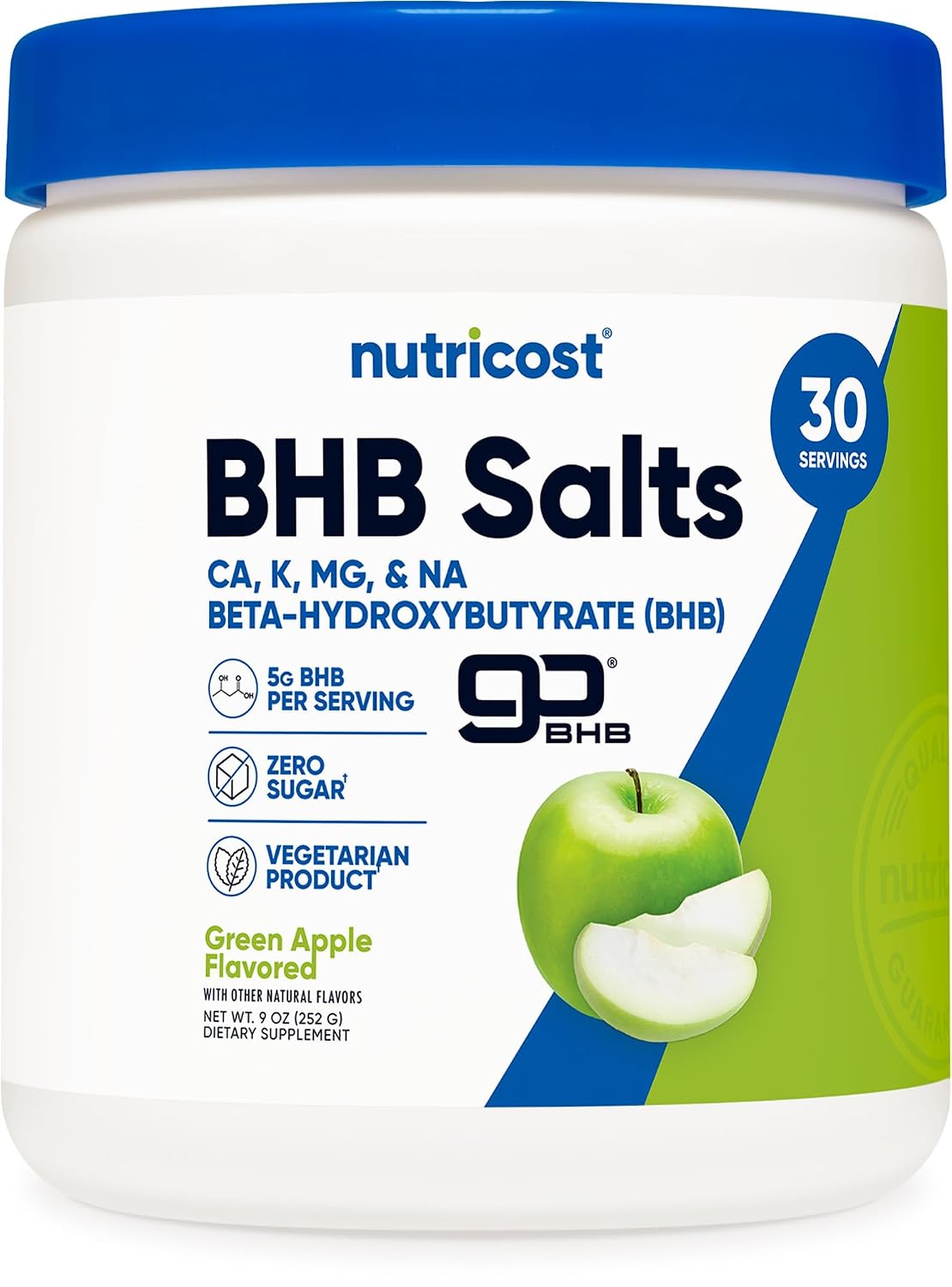 Nutricost Sales BHB Mezcla para Bebida (30 Raciones, Sabor Fresa Limonada, 5g BHB por Ración) - 0g Azúcares, Producto Vegetariano