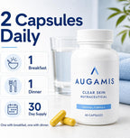 Augamis Tratamiento Hormonal para el Acné Femenino – Suplemento Libre de DIM para Piel Clara, Rostro y Cuerpo – 60 Cápsulas, 485 mg