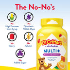 L'il Critters Multivitamin Gummies para niños - 90 gominolas - con vitaminas B, C, D, E - sabores variados - sin gluten ni lácteos - complemento digestivo