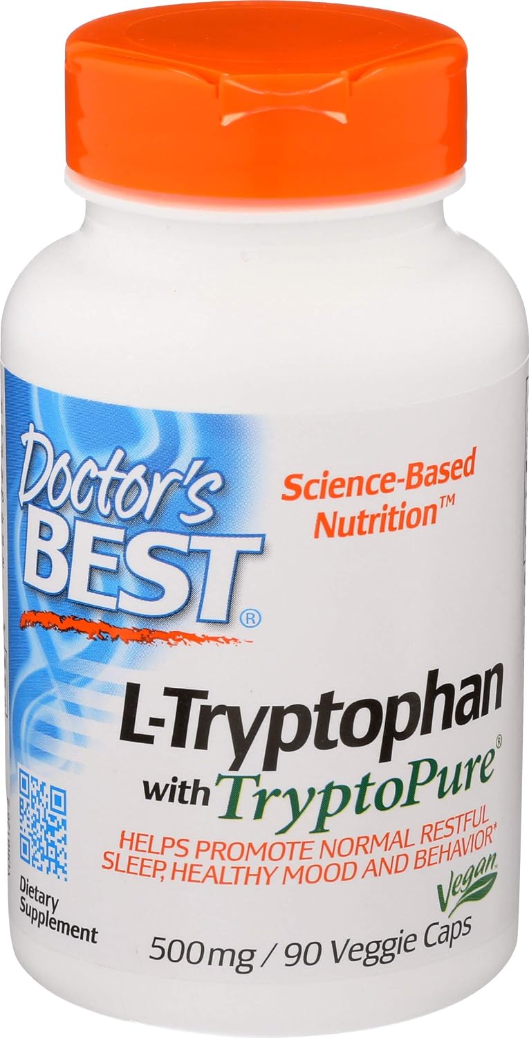 El mejor L-Triptófano 500 mg – 90 Cápsulas Veganas – Doctor's BEST
