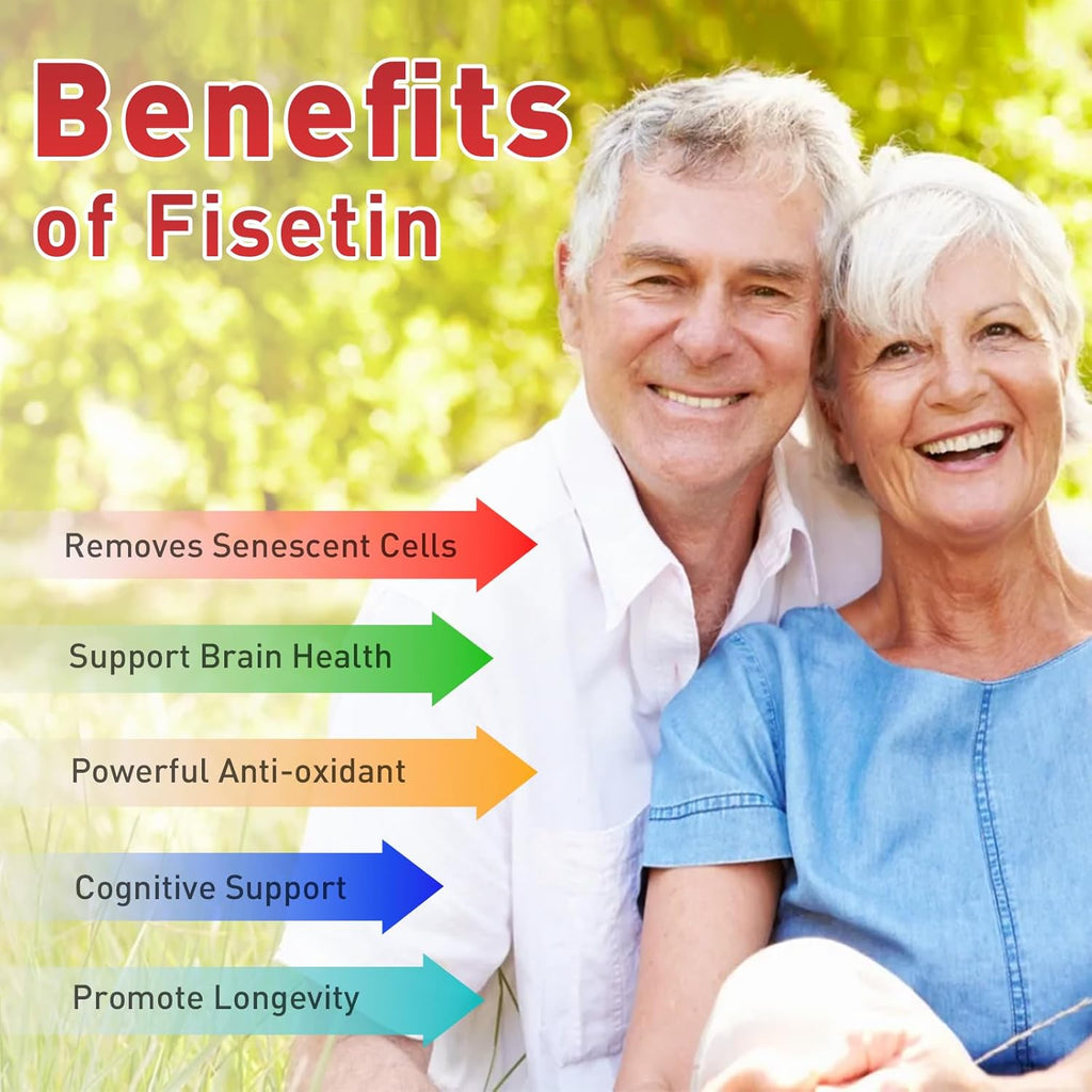 Uarcool Fisetin 2000mg – Suplemento para Envejecimiento Saludable y Salud Cerebral, 60 Cápsulas