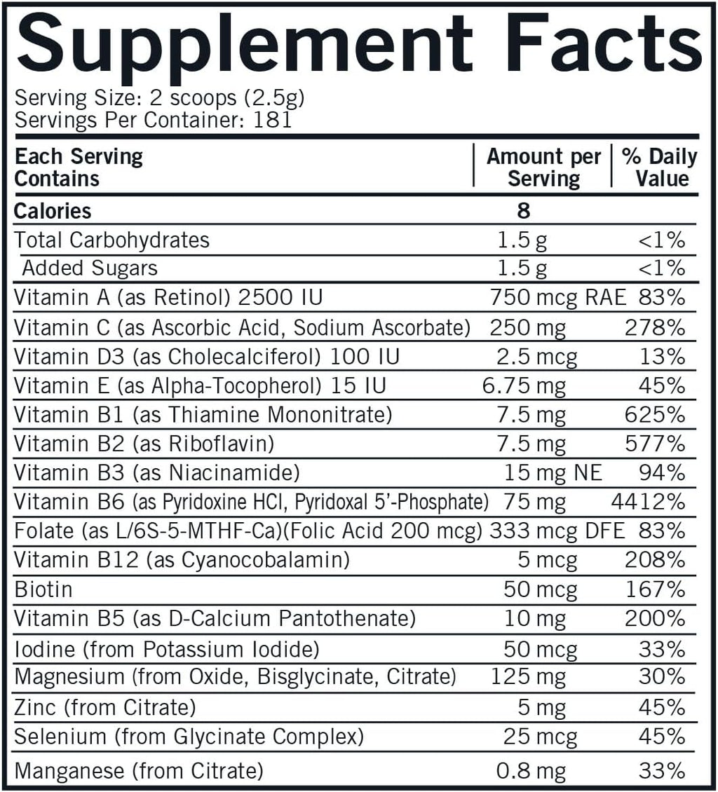 Kirkman Super Nu-Thera con 25 mg P-5-P, Polvo, 454 g