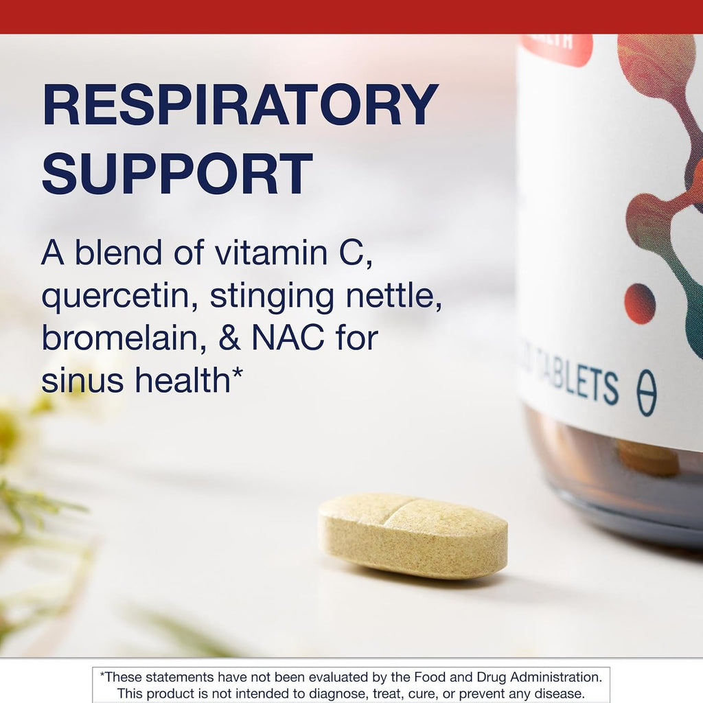 Metagenics Sinuplex - Complejo Respiratorio e Inmunológico con Vitamina C, Quercetina, Ortiga, NAC y Bromelina