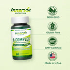 INNERVISNUTRITION Complejo B Bioactivo con B12 y Folato Activos – 60 Cápsulas Veganas