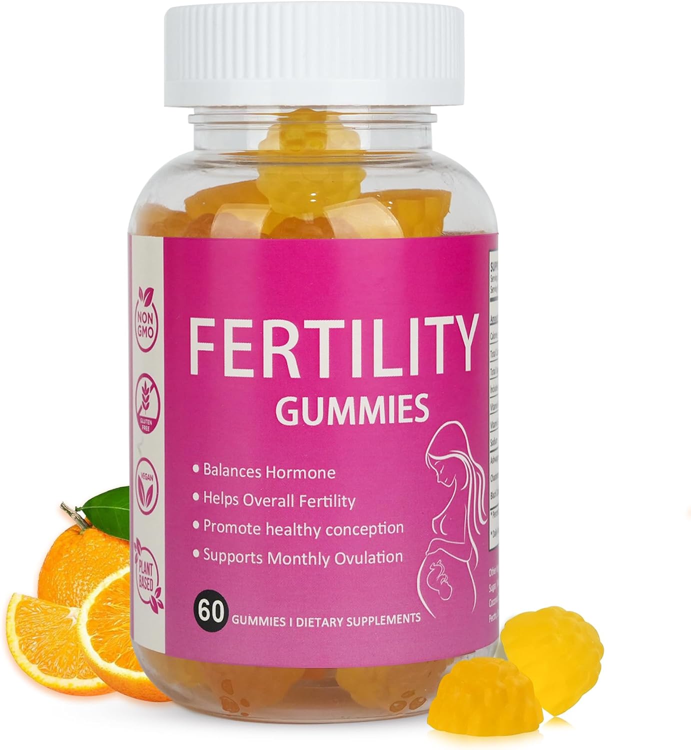 Laicuherb Gominolas de Fertilidad para Mujer - Apoyo al Equilibrio Hormonal y Concepción - Vitaminas Prenatales con Myo-Inositol y Ácido Pantoténico - 60 Gominolas