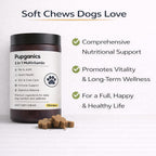 Pupganics Multivitamin Soft Chews para Perros, 60 Masticables