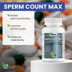 America Medic & Science Sperm Count Max (60 Cápsulas) - Suplemento de Fertilidad Masculina