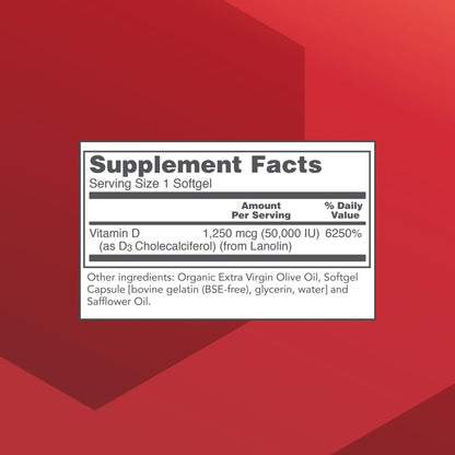 Protocol Vitamina D3 50000 UI - Apoyo – Contribuye al mantenimiento de los niveles normales de calcio en sangre. – Image 2