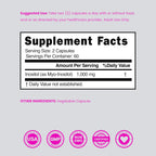 Cápsulas de Inositol (Myo-Inositol) 1000 mg por dosis, 120 cápsulas