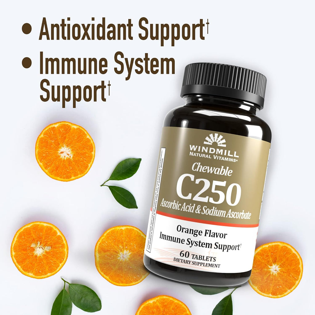 Vitamina C Masticable 250 mg – 60 Comprimidos – Windmill