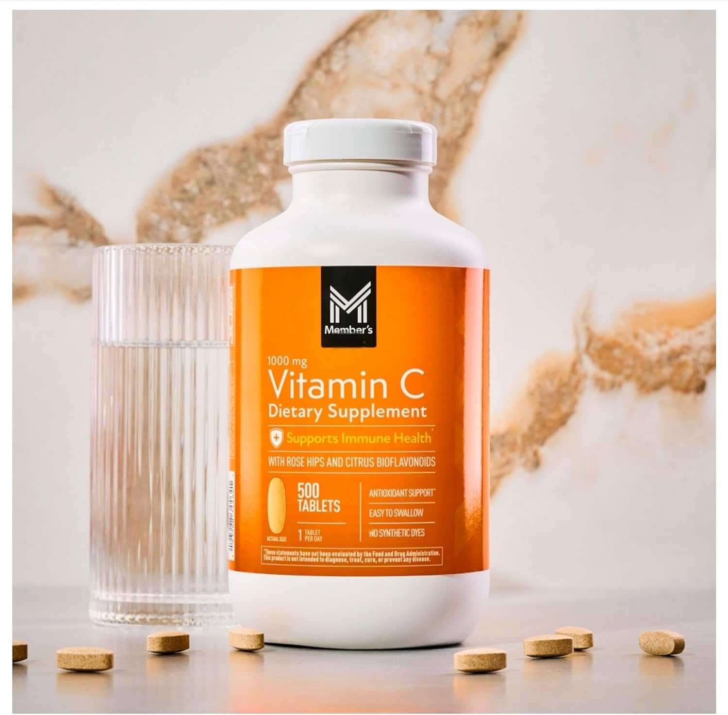 Vitamina C 1000 mg con Bioflavonoides Cítricos y Escaramujo – 500 Comprimidos