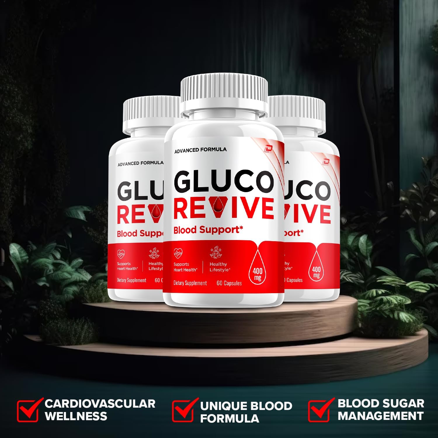 GlucoRevive Cápsulas, Suplemento Natural Avanzado (60 Cápsulas)