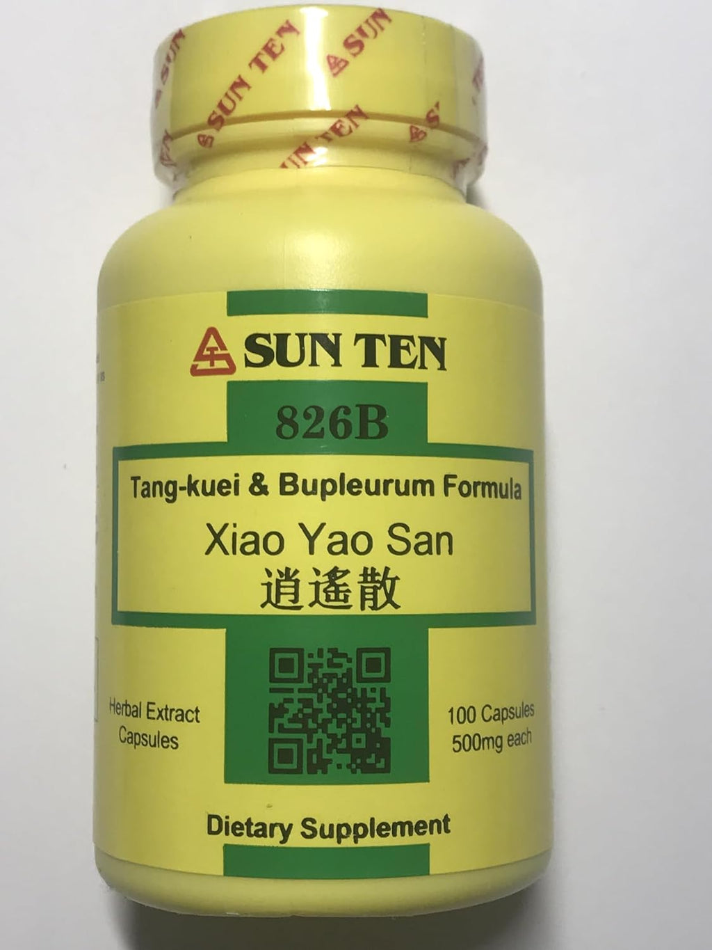 Sun Ten Fórmula de Tang-Kuei y Bupleurum (Xiao Yao San) - 100 Cápsulas (500 mg)