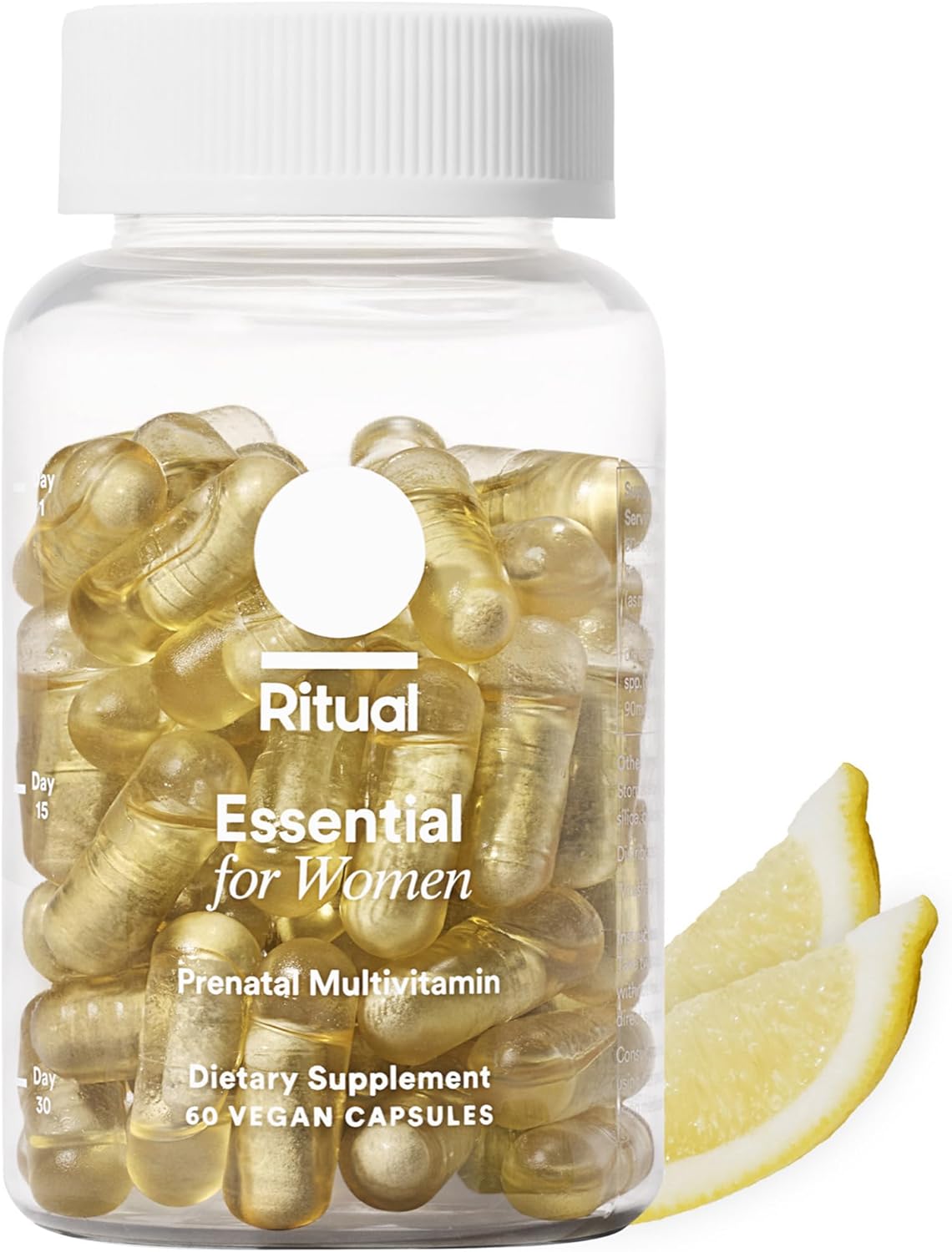 Ritual Multivitamínico Prenatal para Mujeres - Cápsulas Veganas con Folato, Colina, Omega-3 DHA y Hierro - 60 Cápsulas (30 Dosis)