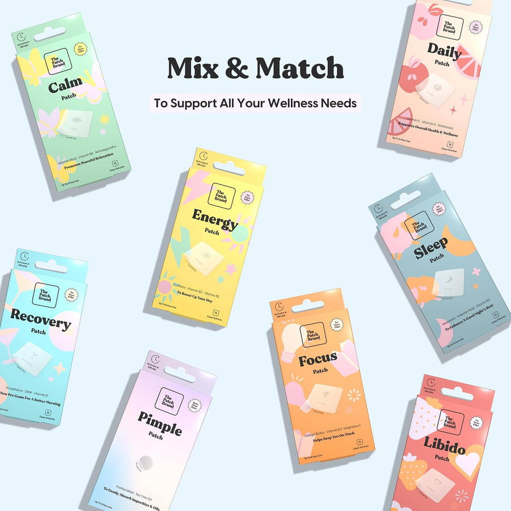 The Patch Brand Parches de Recuperación | Apoyo para la Mañana Siguiente con Vitamina B1, DHM, Glutatión | Imprescindibles para Fiestas y Viajes | Parches Resistentes al Agua de Larga Duración