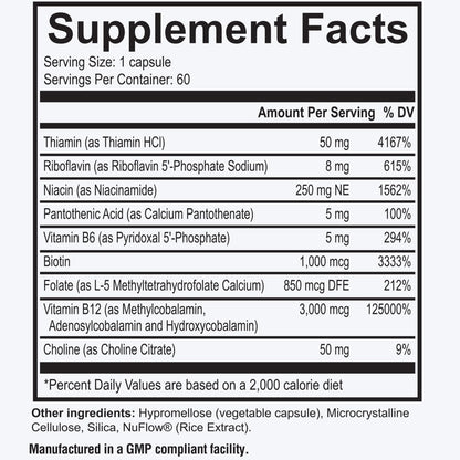 Dr. Westin Childs Thyroid B Complex - – Metabolismo energético: Las vitaminas B1, B2, B3, B5, B6 y B12 contribuyen – Image 6
