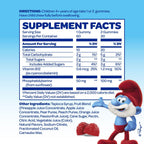 The Smurfs Nootropic Gummies for Kids con Vitamina B12 y Fosfatidilserina - Gominolas de Concentración y Memoria - Sabor Smurf Berry - 60 Gominolas Veganas